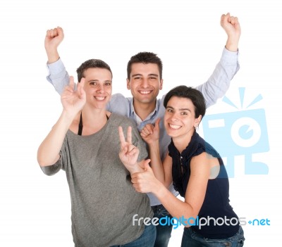 Brother And Sisters Having Fun Stock Photo