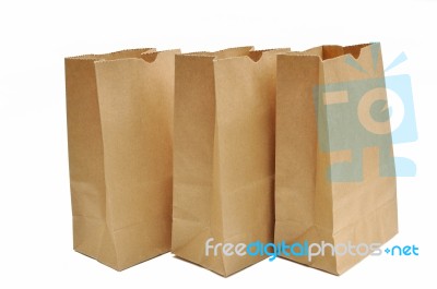 Brown Paper Bag Stock Photo