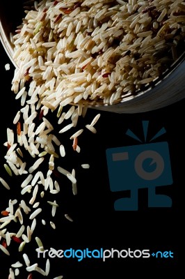 Brown Rice Stock Photo