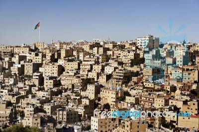 Buildings In Amman City Jordan Stock Photo