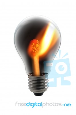 Bulb Flame Stock Photo