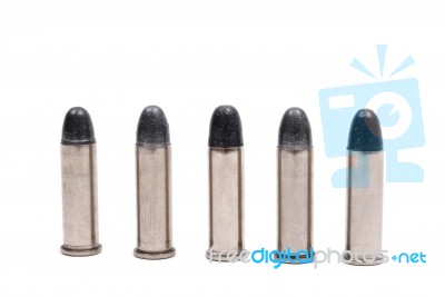 Bullets Isolated On White Background Stock Photo