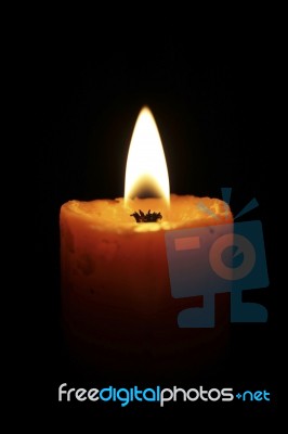 Burning Candle  Stock Photo