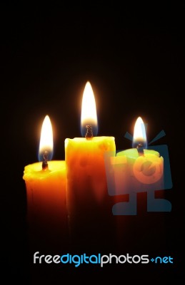 Burning Candles Stock Photo