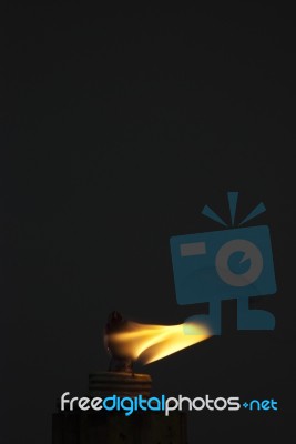 Burning lamp Stock Photo