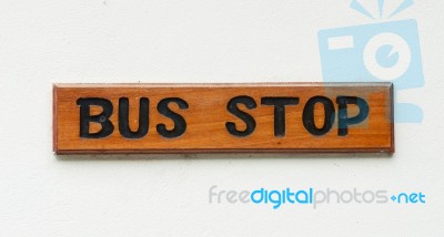 Bus Stop Stock Photo