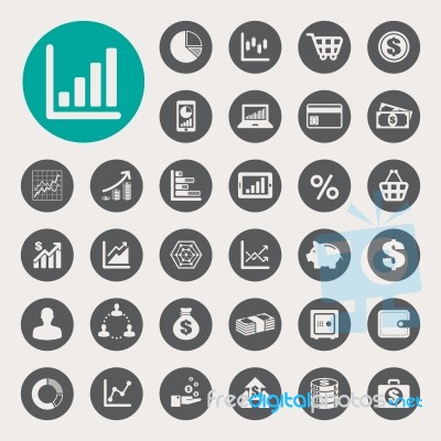 Business And Finance Icon Set Stock Image