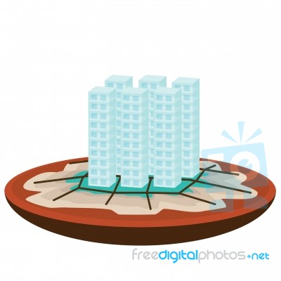 Business Building Island Stock Image