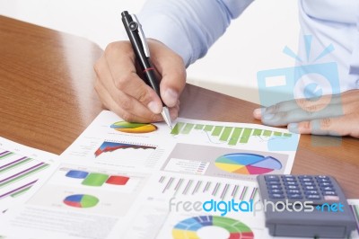 Business Data Analyzing Stock Photo