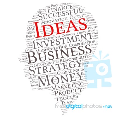 Business & Finance Related Word Art Head Stock Photo