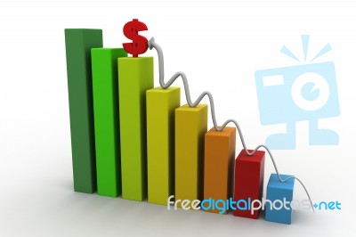 Business Graph Of Growing Up Arrow Stock Image