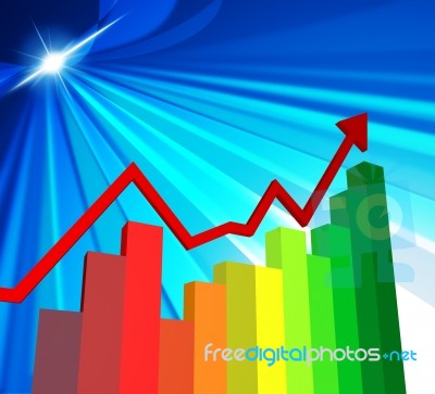Business Graph Shows Corporation Commerce And Commercial Stock Image