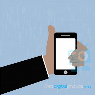 Business Hand Holding Smartphone Stock Image