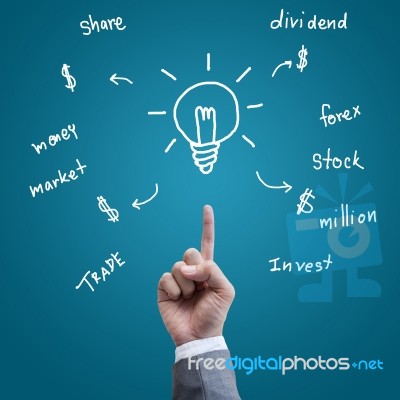Business Hand Trade Idea Stock Photo