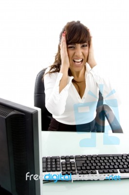 Business Lady Frustrated Stock Photo