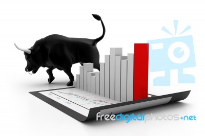 Business Market Graph Stock Image