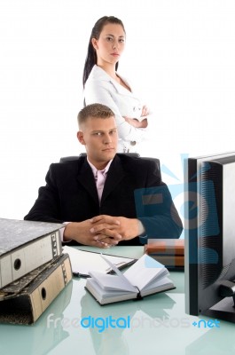 Business People At Work Place Stock Photo