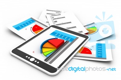 Business Reports Graph Stock Image