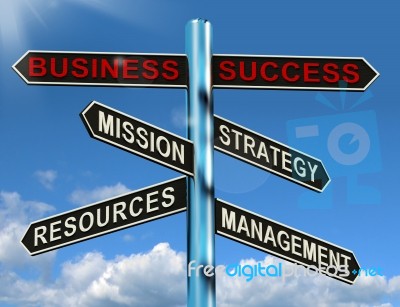 Business Success Signpost Stock Image