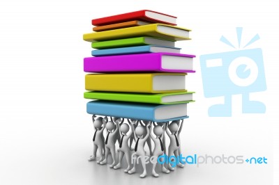Business Team Carrying Books Stock Image
