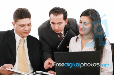 Business Team Under Discussion Stock Photo