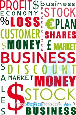 Business Word Collage Stock Image
