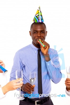 Businessman Celebrating Stock Photo