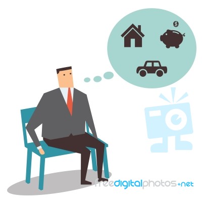 Businessman Dream Stock Image