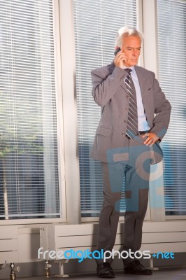 Businessman On Phone Stock Photo