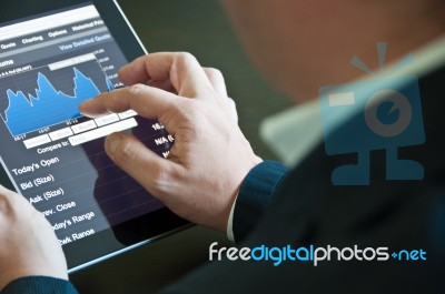 Businessman With Digital Tablet Pc Stock Photo