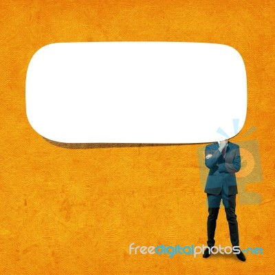 Businessman With Speech Bubble Stock Image