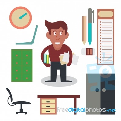 Busy Businessman Stock Image