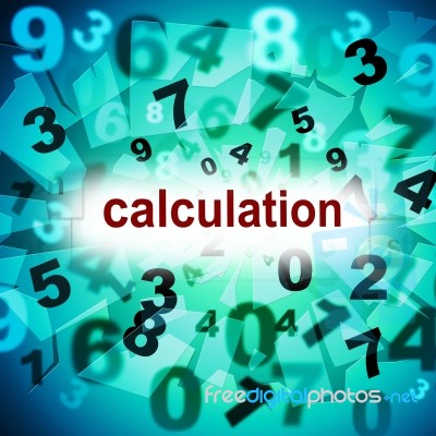Calculation Mathematics Indicates One Two Three And Numeric Stock Image