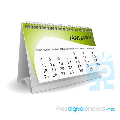 Calendar on white background Stock Image