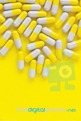 Capsule Pills Background Stock Photo