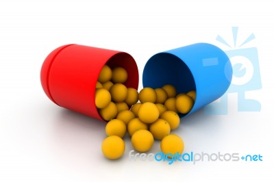 Capsule With Fruit Stock Image