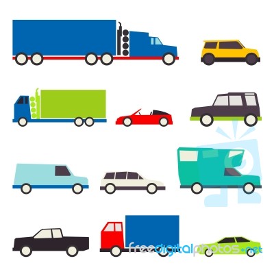 Car And Truck Icon Stock Image