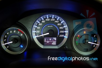 Car Speedometer Stock Photo