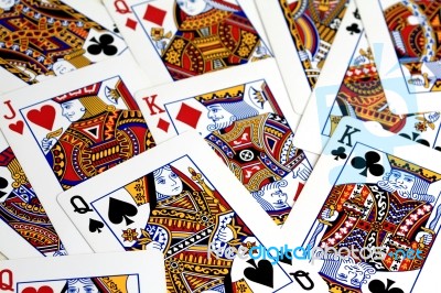 Card Gambling Stock Photo