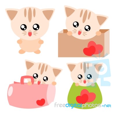 Cartoon Cat Illustration Stock Image