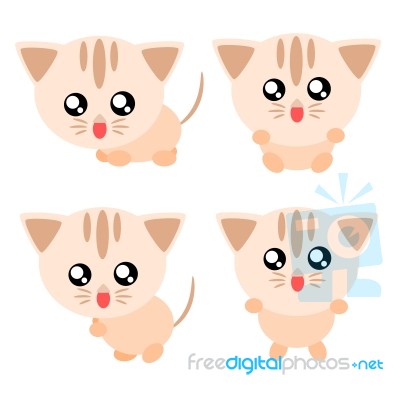 Cartoon Cat Illustration Stock Image