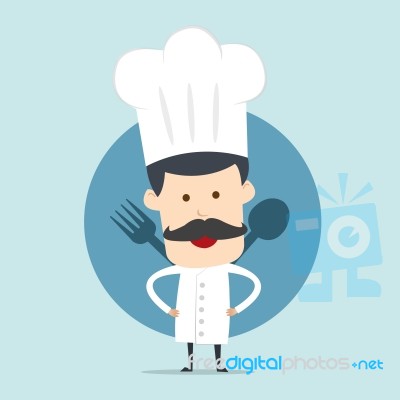Cartoon Chef Illustration Stock Image