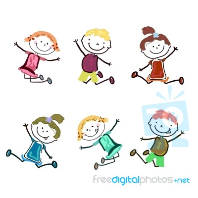 Cartoon Kids Stock Image