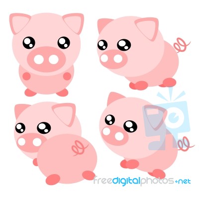 Cartoon Pig Illustration Stock Image
