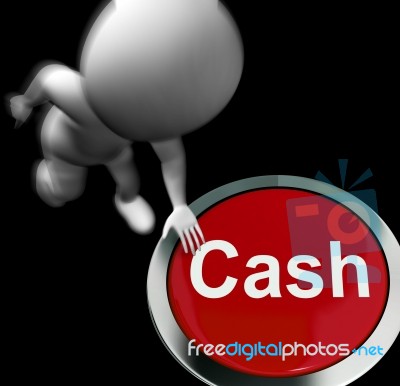 Cash Pressed Means Money Finances And Wealth Stock Image