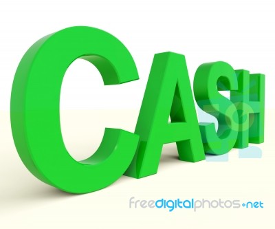 Cash Word Symbol For Currency Stock Image