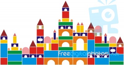 Castle Of Baby Cubes Stock Image