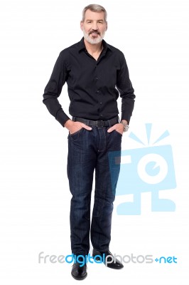 Casual Dressed Man Isolated Over White Stock Photo