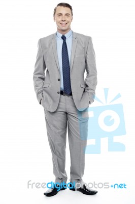 Casual Full Length Portrait Of Professional Businessman Stock Photo