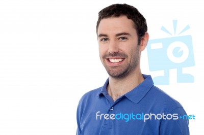 Casual Shot Of A Young Smiling Man Stock Photo